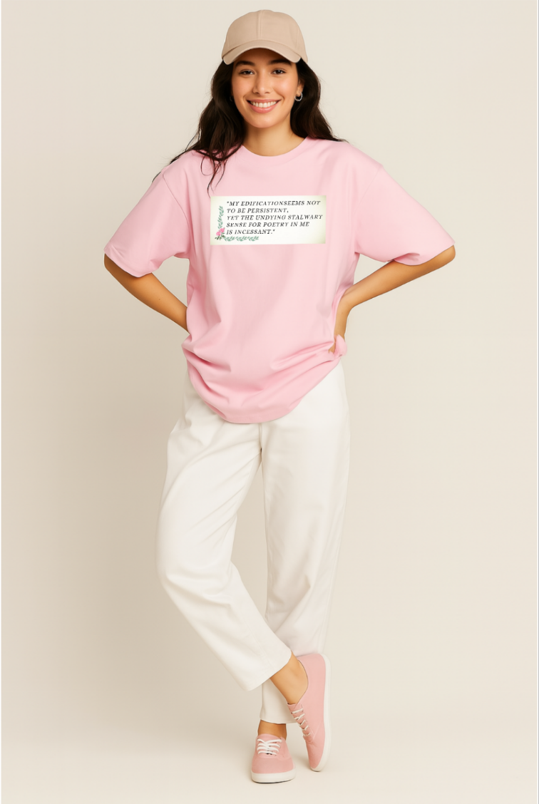 Talk To Tee – Baby Pink Oversized Fit