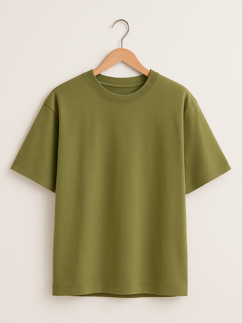 Deep Moss – Green french terry Oversized Fit
