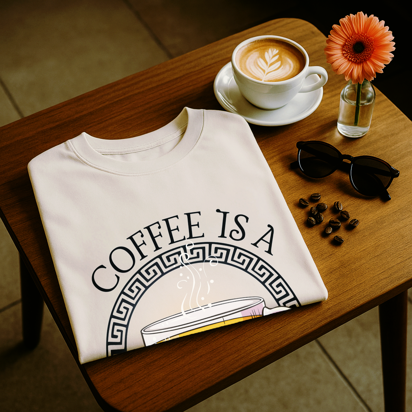 Ivory Brew – Print Oversized Fit