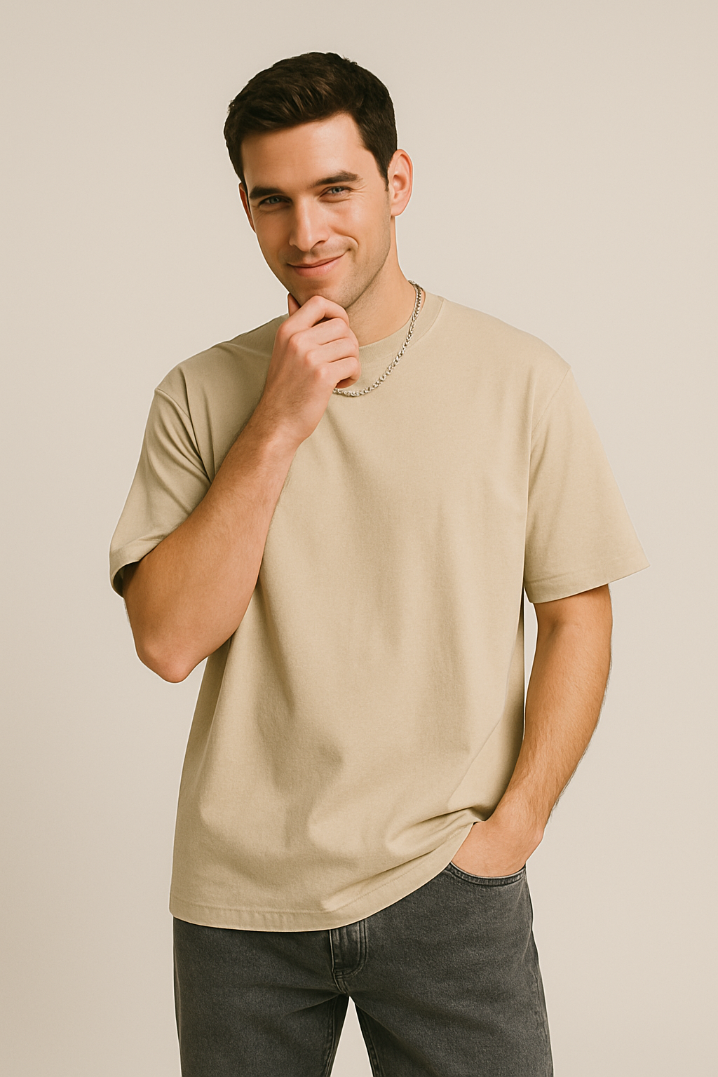 Nude Haze – Beige Oversized Fit