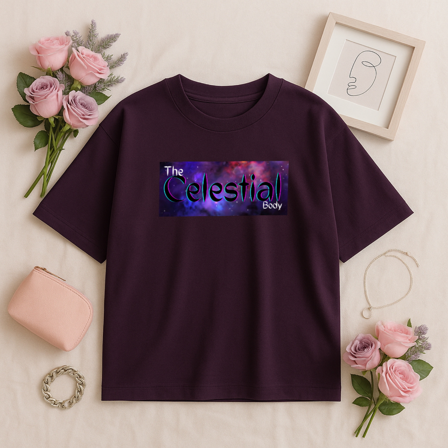 Celestial Orbit – Plum Oversized Fit