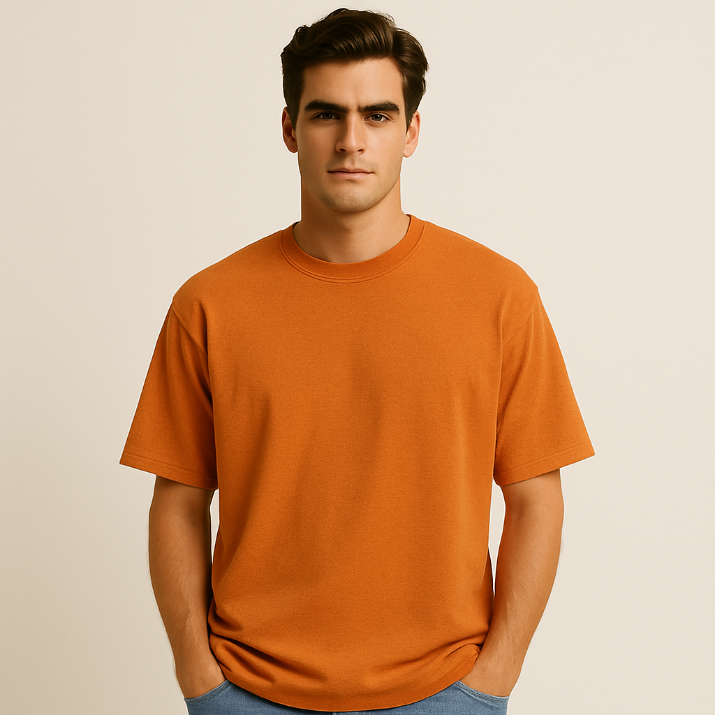 Sunburnt Pop – Orange french terry Oversized Fit