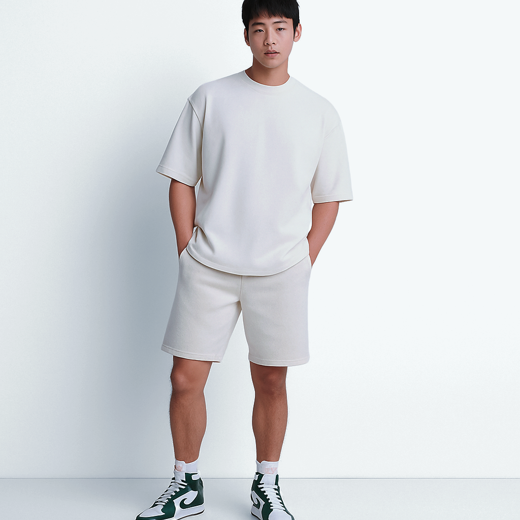 Frost – White French Terry Oversized Fit
