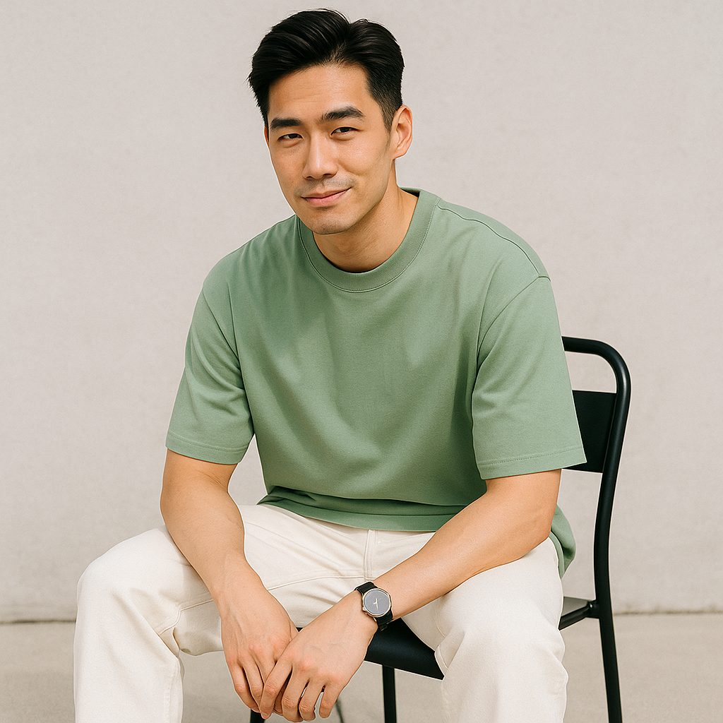 Aqua Calm – Sea Green Oversized Fit
