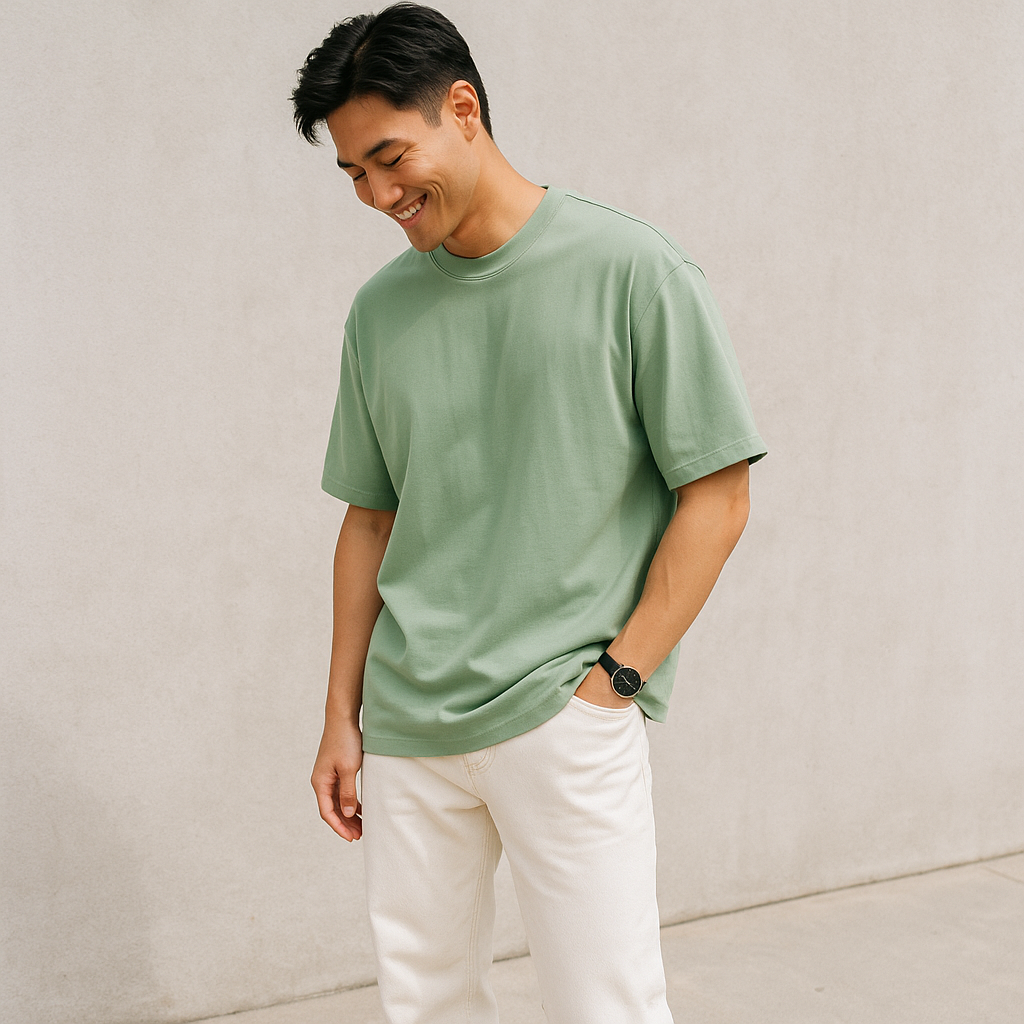 Aqua Calm – Sea Green Oversized Fit