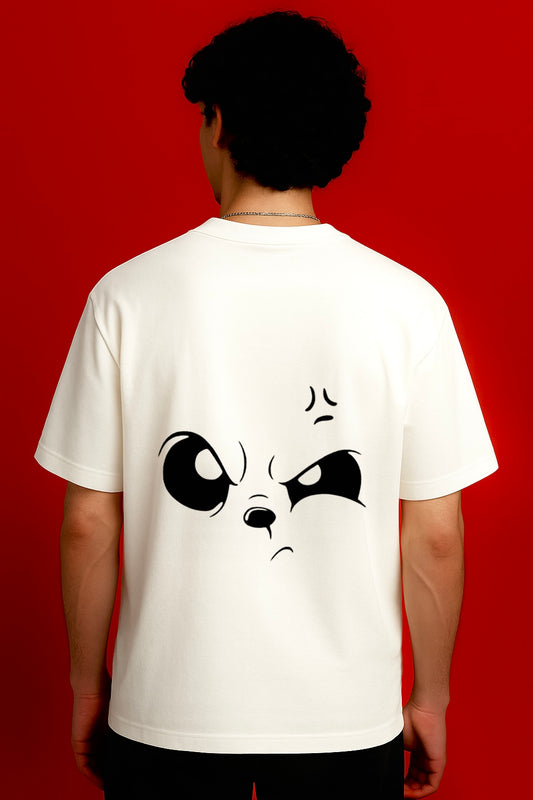 Panda Drift – White Oversized Fit