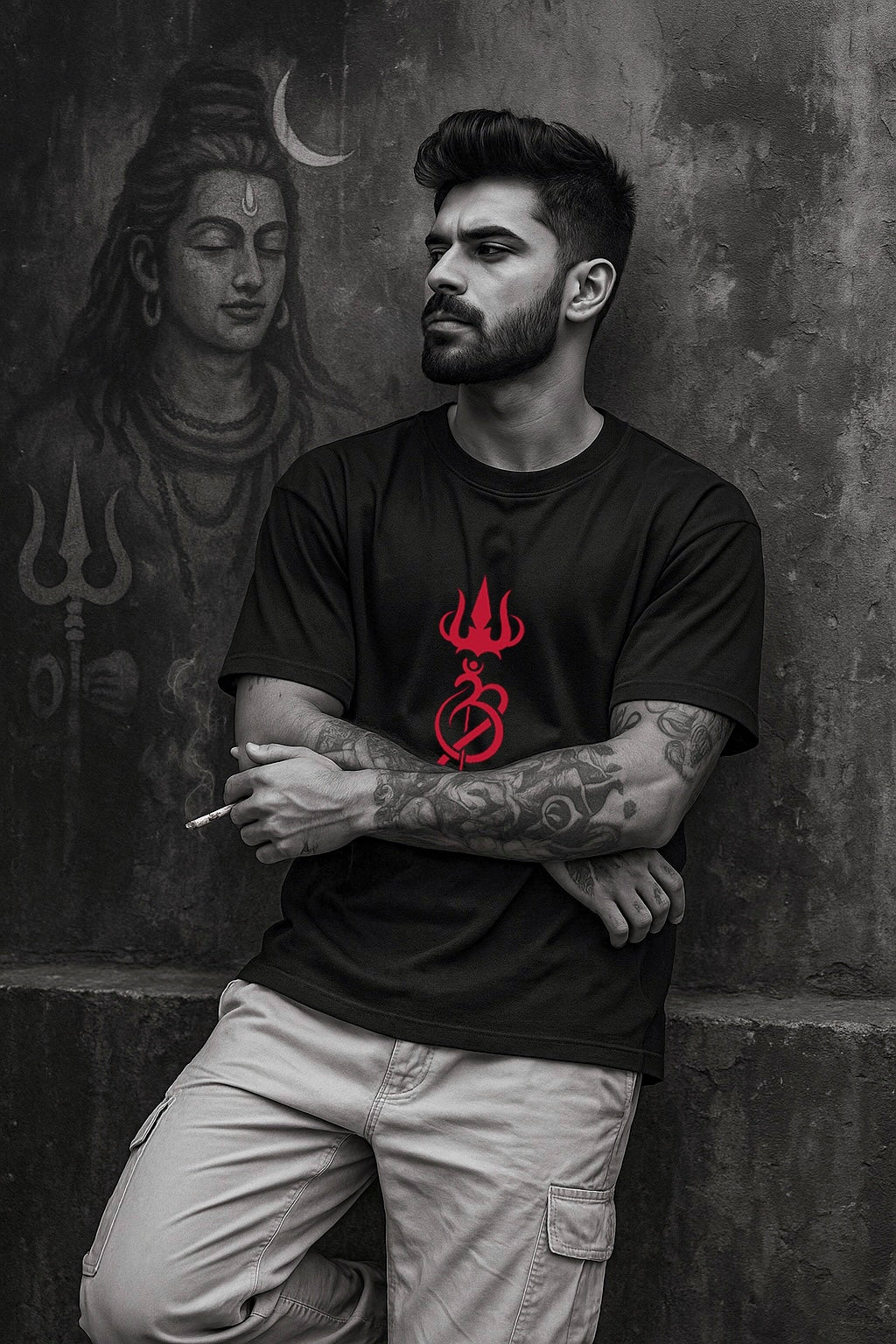 Trinetra Flame – Obsidian Oversized Fit