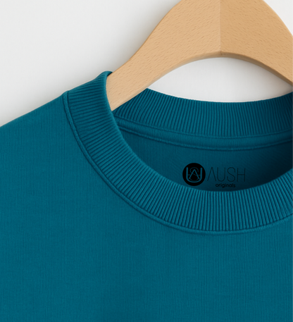 Cyber Pulse – Teal Blue French Terry Fit