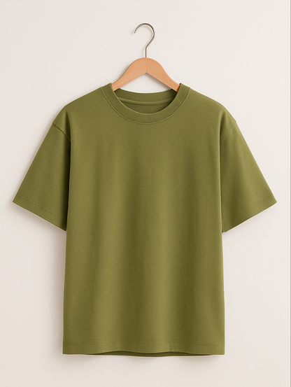 Deep Moss – Green french terry Oversized Fit