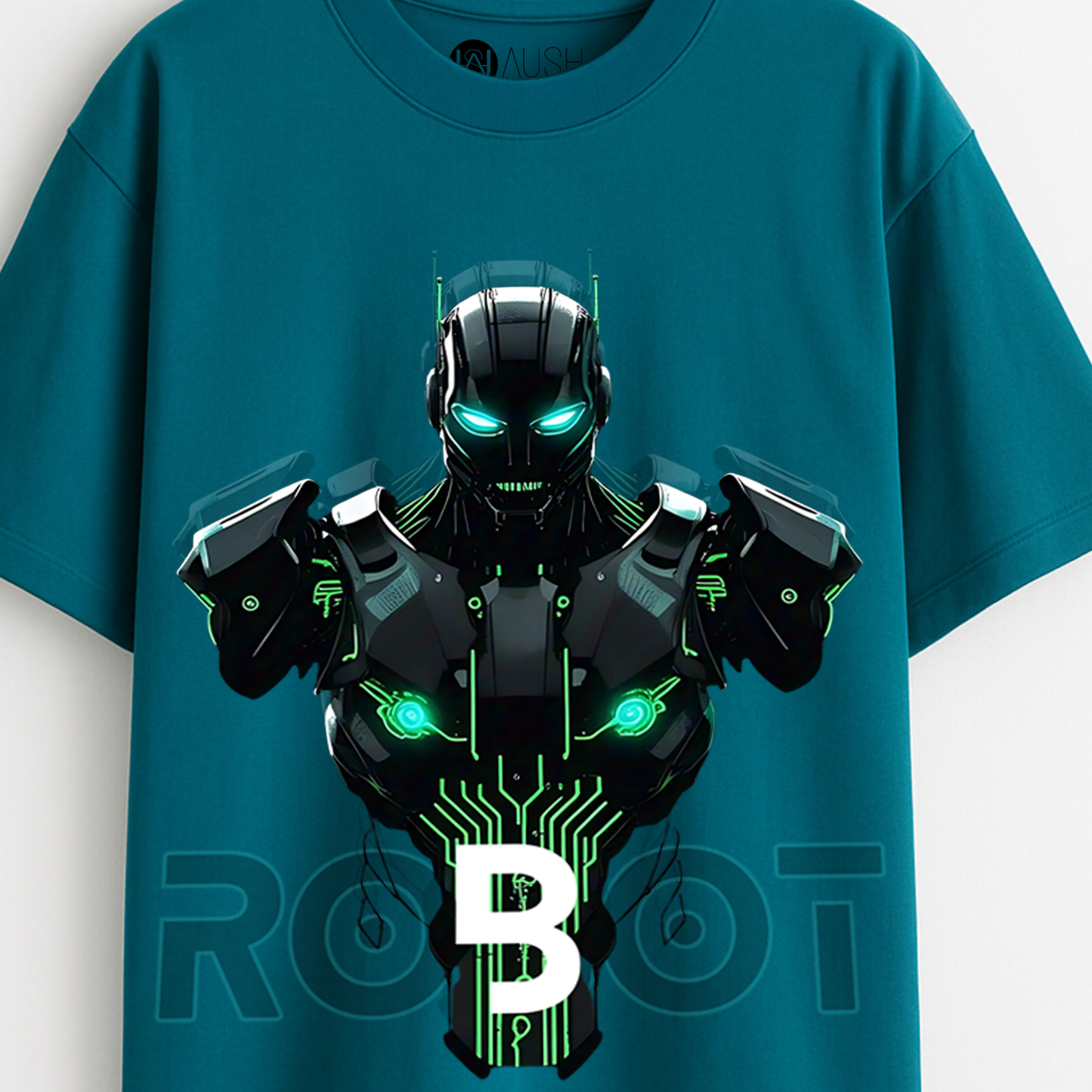 Cyber Pulse – Teal Blue French Terry Fit