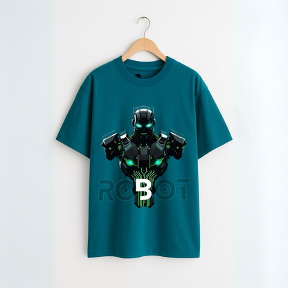 Cyber Pulse – Teal Blue French Terry Fit