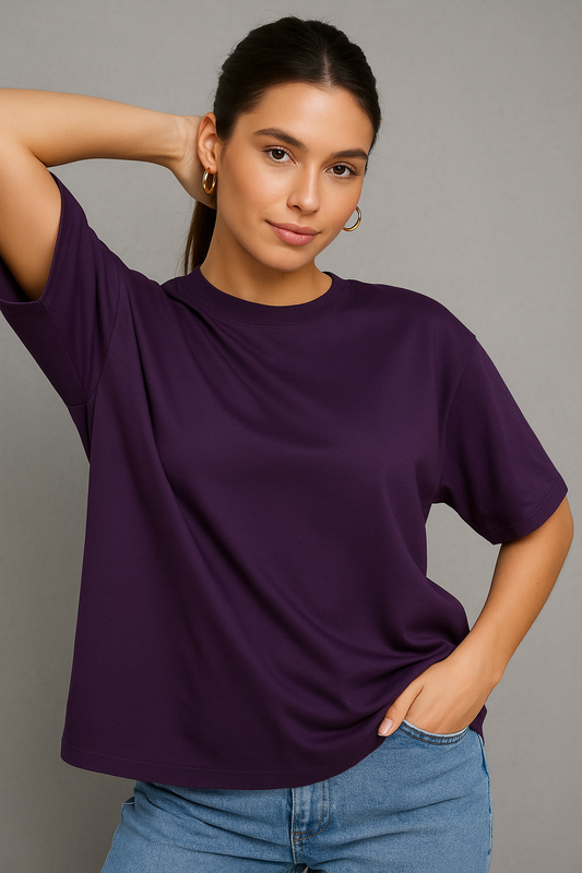 Midnight softness – Plum Oversized Fit
