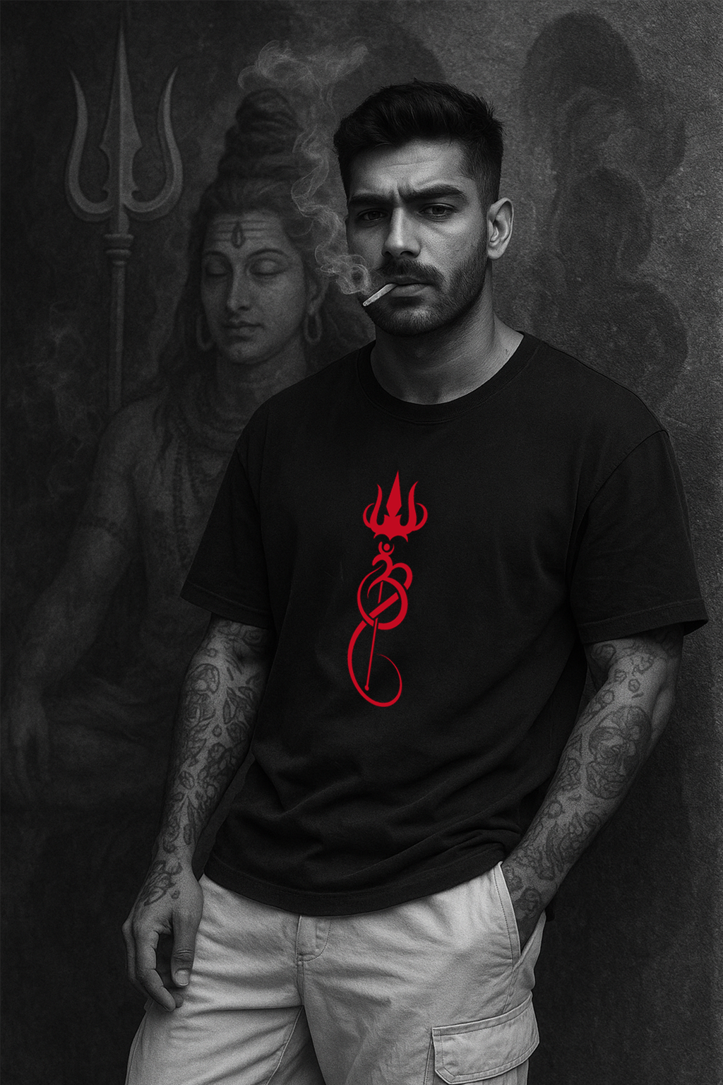 Trinetra Flame – Obsidian Oversized Fit