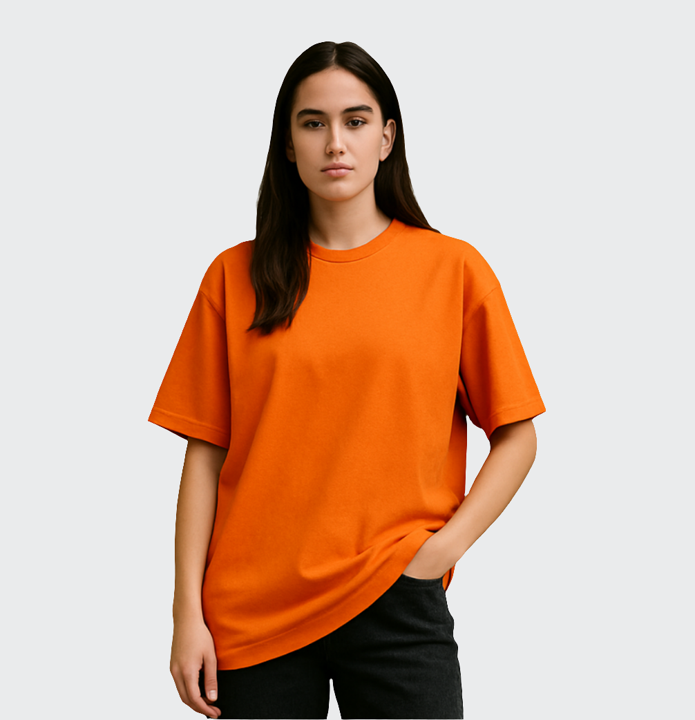 Nova – Orange french terry Oversized Fit