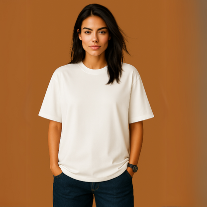 Hush – White Oversized Fit