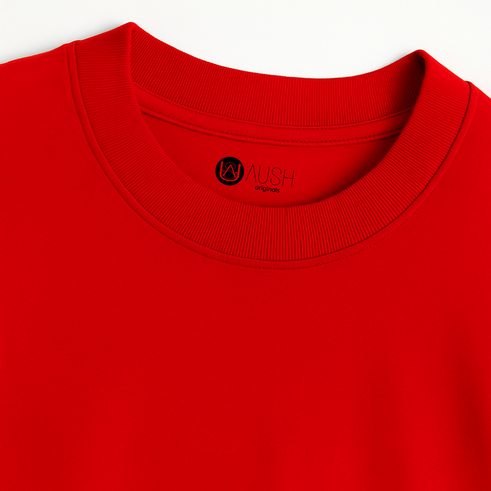Scarlet – Red french terry Oversized Fit