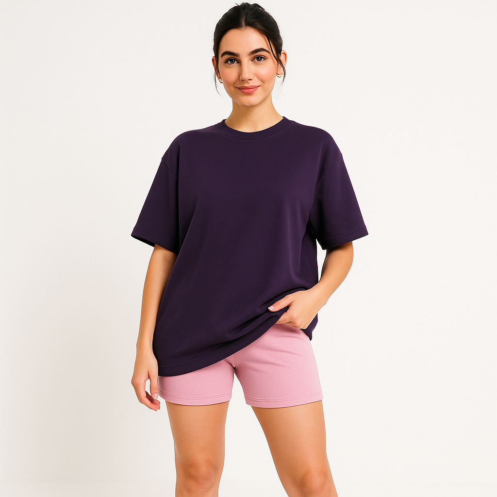Midnight softness – Plum Oversized Fit