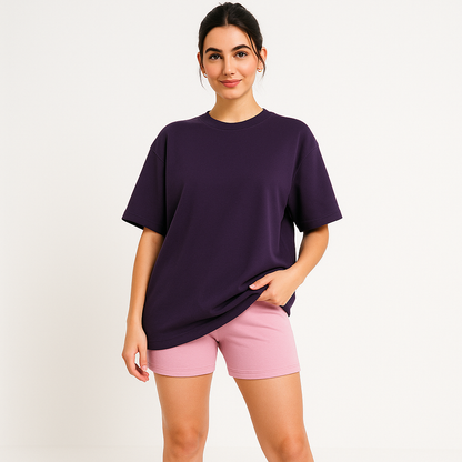 Midnight softness – Plum Oversized Fit