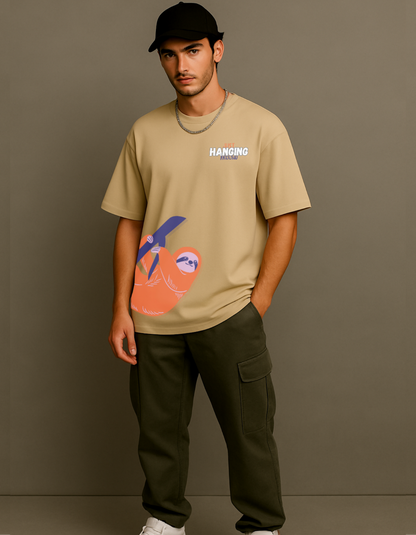 Lazy sloth – Sand Beige Oversized Fit