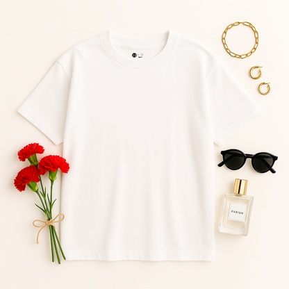 Hush – White Oversized Fit