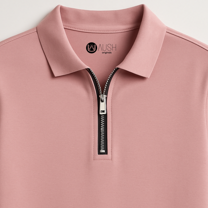 Pink Blush Cast – Refined Zip Polo