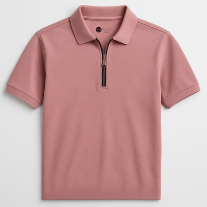 Pink Blush Cast – Refined Zip Polo