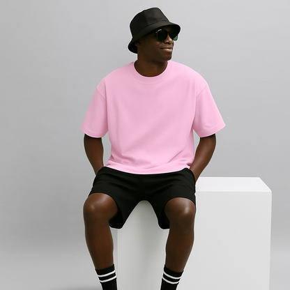 Blush Pop – Baby Pink French Terry Oversized Fit