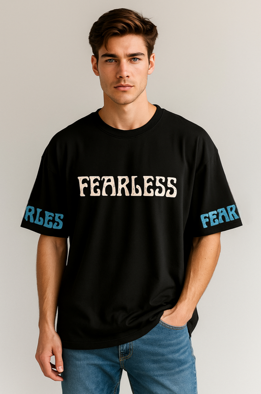 Black Fearless Lion – Oversized Fit