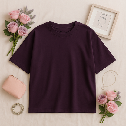 Midnight softness – Plum Oversized Fit