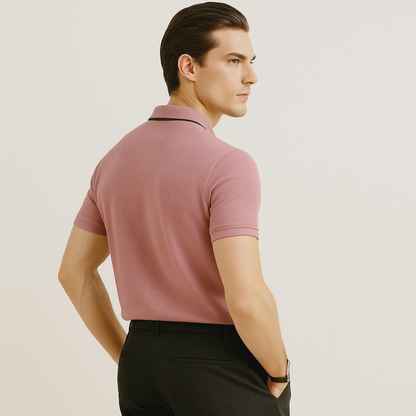 Pink Blush Cast – Refined Zip Polo
