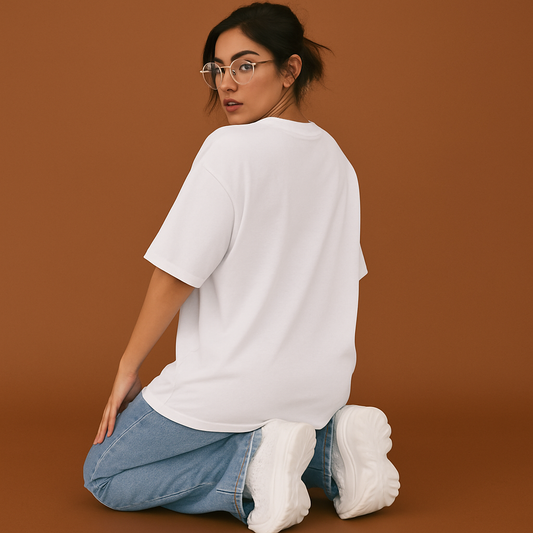 Hush – White Oversized Fit