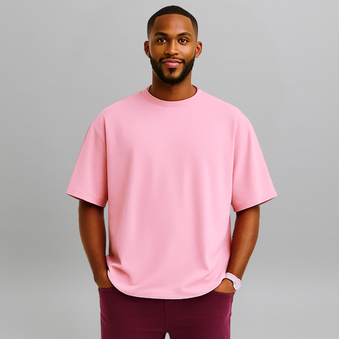 Blush Pop – Baby Pink French Terry Oversized Fit