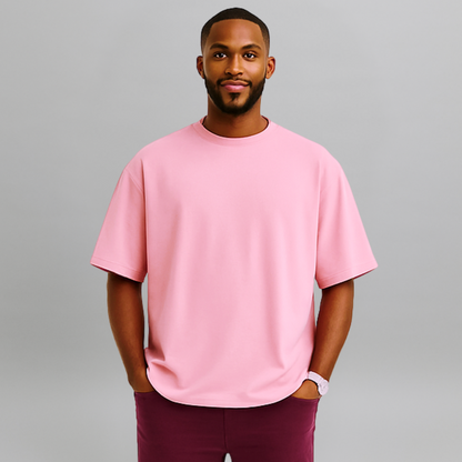 Blush Pop – Baby Pink French Terry Oversized Fit