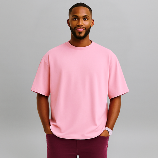 Blush Pop – Baby Pink French Terry Oversized Fit