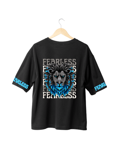 Black Fearless Lion – Oversized Fit