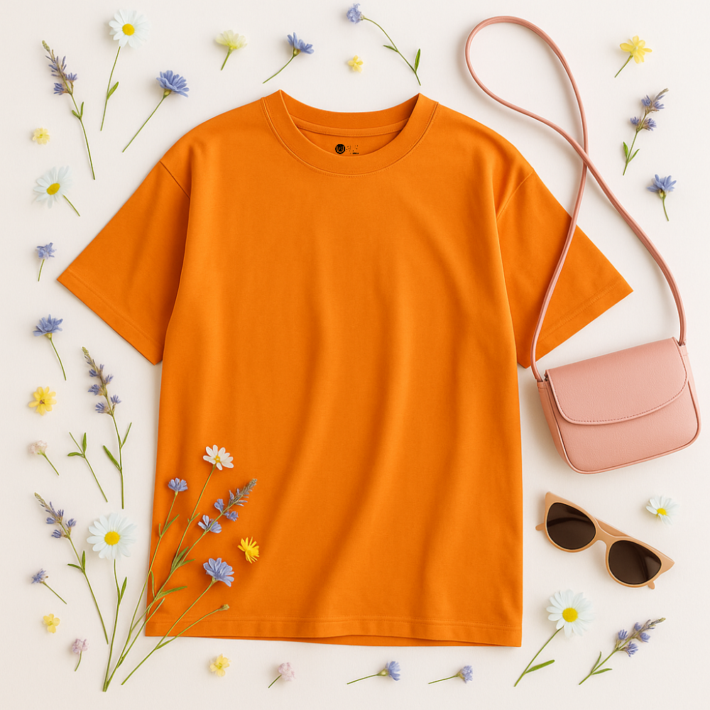 Nova – Orange french terry Oversized Fit