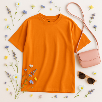 Nova – Orange french terry Oversized Fit